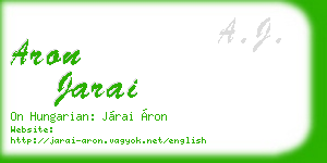 aron jarai business card