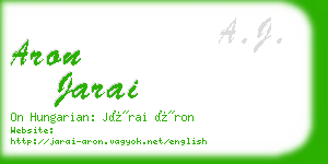 aron jarai business card